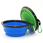 Dog-Bowl-Pet-Collapsible-Bowls-2-Pack-Collapsible-Dog-Water-Bowls-for-Cats-Dogs-Portable-Pet-Feeding-Watering-Dish-for-Walking-Parking-Traveling-with-2-Carabiners-Small-BlueGreen