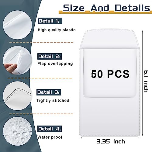 Tenceur TENCEUR-PROTECTORS-FCVJ656 50 Pcs Pocket Protector Heavy Duty Pvc Pen Holder Organizer Pouch thumb #2