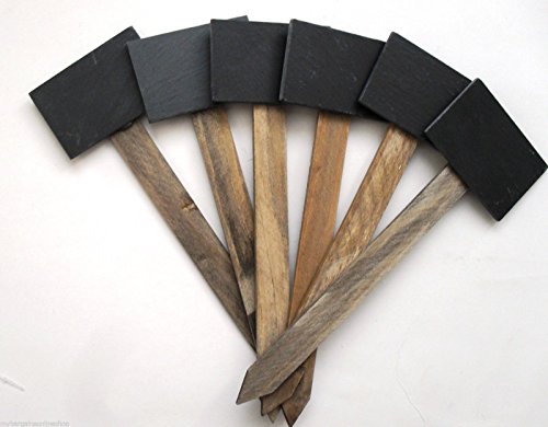 6 Gartenstecker aus Schiefer, 7,5 x 34 cm, Farbe: braun/schwarz Cover