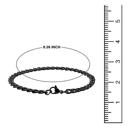 Image of Nakabh Combo of Chain Stainless Steel Wrist Bracelet for Men Boys Unisex (2220261P)