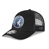 Ultra Game Adults NBA Official Snap Back All Around The World Trucker Baseball Cap Hat, Minnesota Timberwolves, Black, One Size