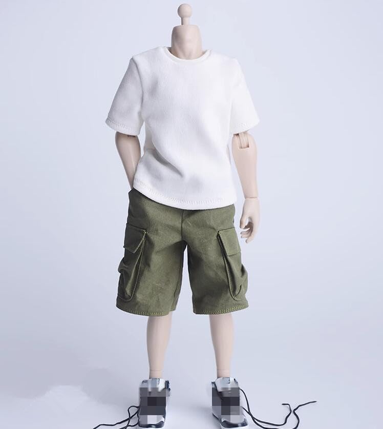 Amazon.com: 1/6 Scale Male Clothes,Men's T-Shirt Short Sleeve Top Clothes  Shorts Pants Costume Outfit Clothing for 12inch Male Action Figure Body ( White T-Shirt Clothes) : Toys & Games