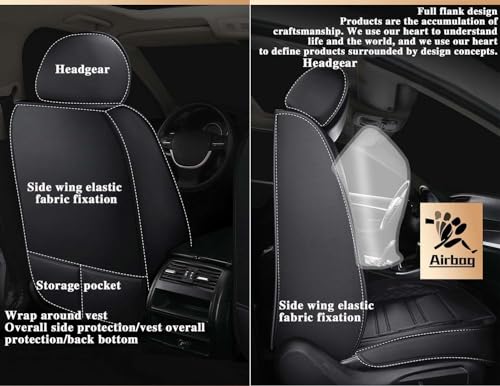 Housse de siège auto en cuir PU luxe pour VW - Finition haute qualité durable