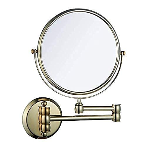 Miroir de maquillage mural haut de gamme or rond de 10.5 pouces