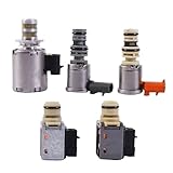 Kessocco 5pcs 4L60E 4L65E Transmission Solenoid Kit 4L70E Pressure Control Shift TCC PWM 3-2 Downshift Solenoids Replacement for GM Escalade Chevy Astro Express 1500 Tahoe Buick Pontiac
