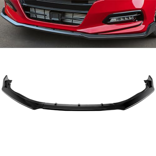 MotorFansClub 3pcs Front Lip Splitter Bumper Fit for Honda Accord Sport Sedan 2018 2019 2020 Trim Protection Splitter Spoiler, Glossy Black