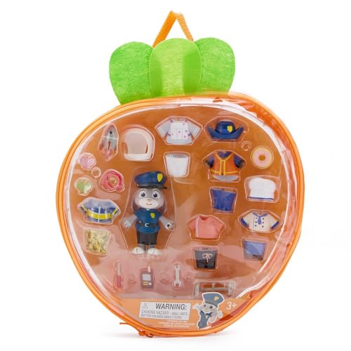 Disney Store Official Judy Hopps Zootopia 2 Costume Toy Set - 27-Piece Disney Figure Playset with Costumes & Accessories - Mix & Match Zootopia Toys for Creative Play, Carrot Case Included