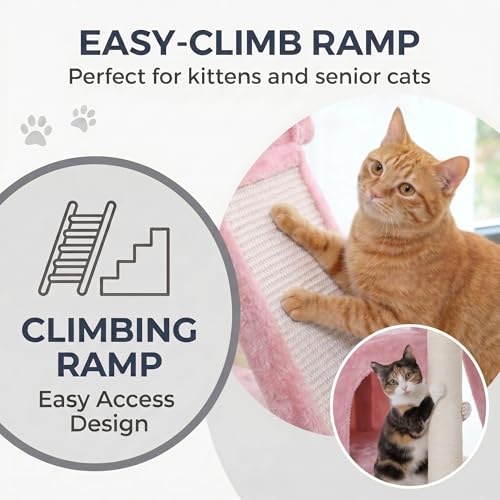 Árbol para gato de 70 pulgadas con múltiples niveles y postes rascadores miniatura 5