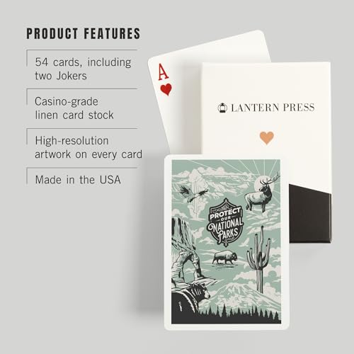 Baraja de Poker Lantern Press Protect Our National Parks miniatura 3