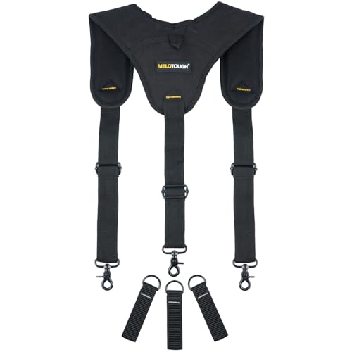 MELOTOUGH Tool Belt Suspender 3 point padded suspenders plus 3 pack suspender loop