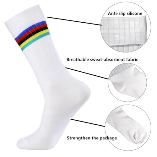 Cycling Socks Cycling Socks Anti-Slip Seamless Silicone Running Sports Road Cycling Socks 1 Pair3