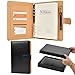Agenda in Pelle,Taccuino con Penna Nera e Scatola di Imballaggio - Raccoglitore A5 in Pelle a Doppia Faccia Ricaricabile in Pelle PU 23x17,5x3,4 cm