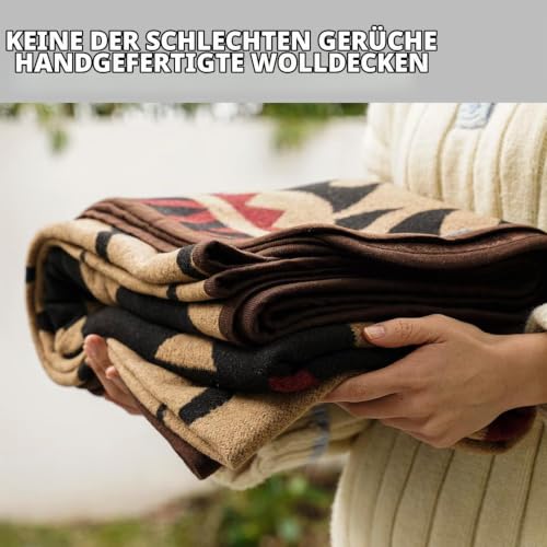 ACUSHLA Merino Wolldecke Flammbraun 160x200cm – Bild 5