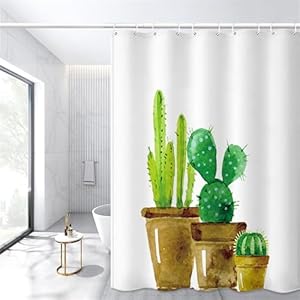 Oujkeef Kaktus Duschvorhang-Set YL-244 200x220 cm