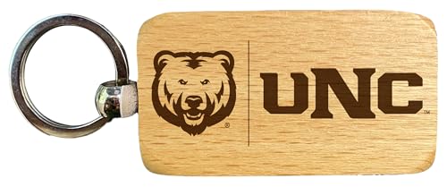 R and R Imports Northern Colorado Bears 2.5 x 1-Inch Engraved Wooden Keychain Officially Licensed Collegiate Product Single Unit
