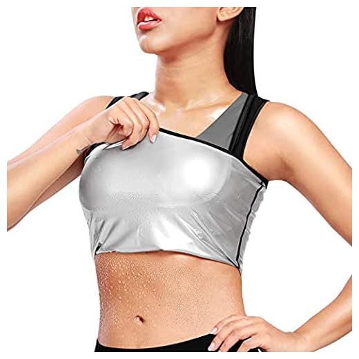 JOHNLOUISE Sauna Suit for Women,Workout Clothes for Women,Women Waist Trainer Hot Neoprene Shirt Sauna Suit Sweat Body Shaper (S-M)