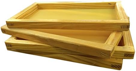 Marco de pantalla de seda de 12 x 16 pulgadas con malla SAATI 110, (paquete de 3)