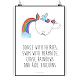 Mr. & Mrs. Panda Bild, Wandposter, Poster DIN A5 Einhorn 