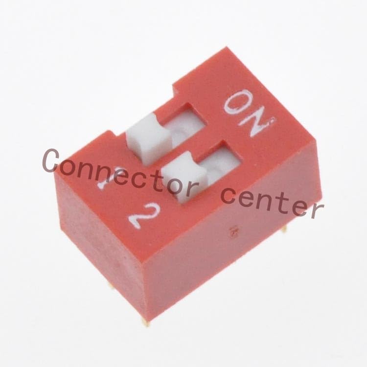 Wiring Connecting Terminals - dIP Switch 2.54mm Pitch Gold Plated 2position 4Pin Red DS-02