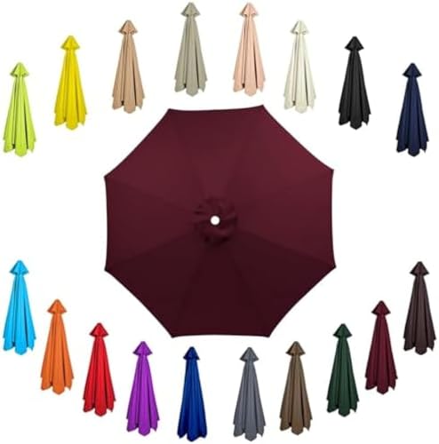 Generic Sombrilla de Patio de 2 M, Lavable, Ideal Para Patio, Piscina Y Terraza, Color Rojo, 8 Varillas: 2 M/6,6 Pies