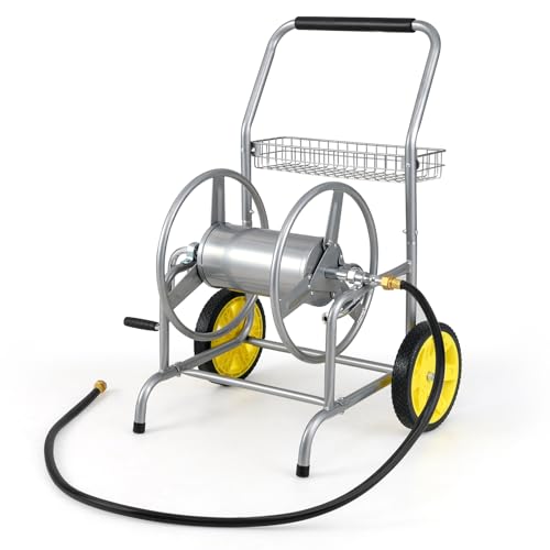 Goplus 230ft Garden Hose Reel Cart with Wheels