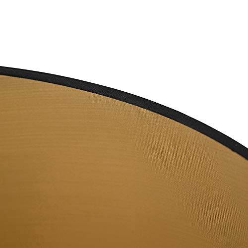 QAZQA rond schuin katoen - Paralume Moderno - luce - Ø 500 mm - Nero - Moderno -