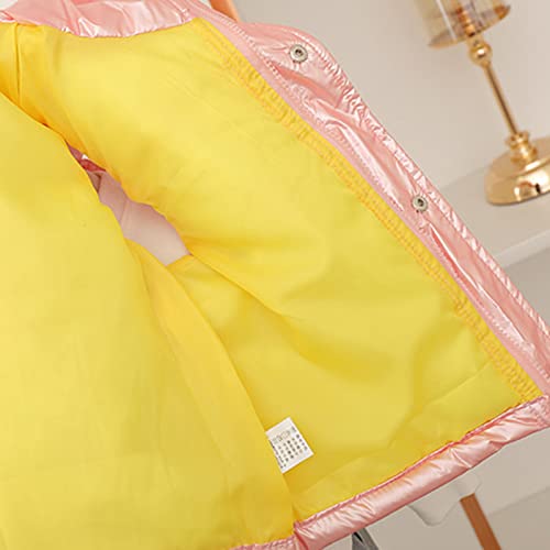 Kids Boys Girls Hooded Puffer Vest Thick Zipper Button Ear Lightweight Jacket Winter Windproof Top with Pocket4