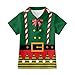 Frymappies Girls Christmas Elf Cloth Collared 1/4 Zip Golf Shirts Size 7-8 Kids Short Sleeve Golf Outfit for Summer Sport Little Girls Novelty Tennis Shirt V Neck Workout Athletic Tops Activewear