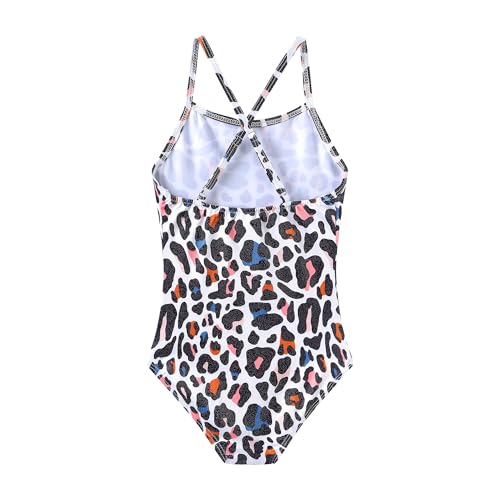 Image of iLover Girls Sparkle One Piece Swimsuits Crossback Swimwear Beach Bathing Suit with Adjustable Strap 4-10 Years