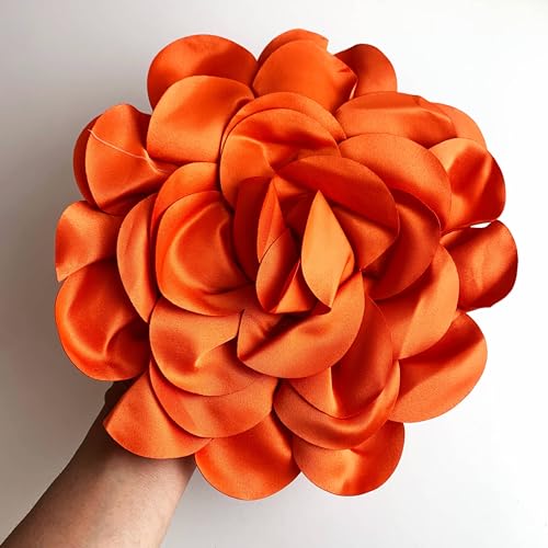 Image of Heyiwell Large Satin Fabric flower for Brooch Pin Wedding Party Dance Dress Suit Clothes Head Hair Accessories DIY Decor 9.45 inchInch