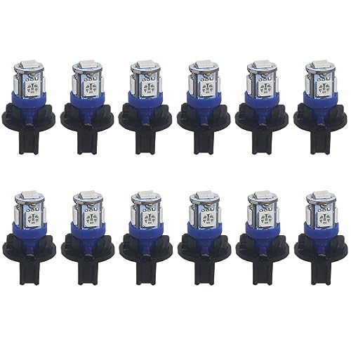 12PCS Bombillas LED Azules T10 194 168 para Panel de Instrumentos