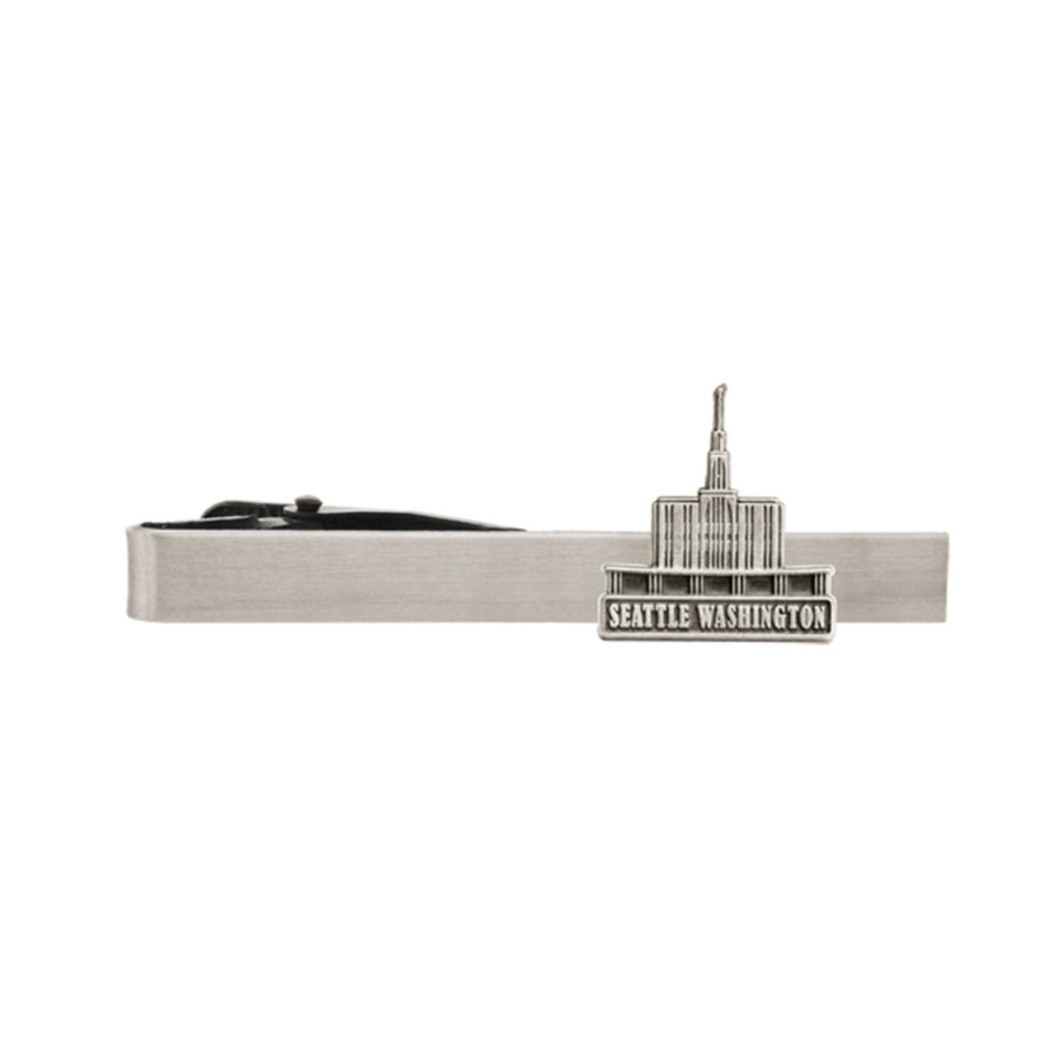LDS Seattle Washington Temple Silver Steel Tie Bar - Tie Clip - Priesthood Gift, LDS Missionary, Tie Clip-image-3