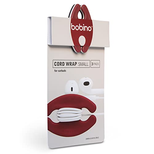 Bobino Cord Wrap | Organizador de Cables y Cords | USB | Auriculares | Pequeño | 3 Paquetes miniatura 1