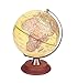 Exerz Globo Iluminado 20cm / Globo Antiguo Soporte de Madera - Mapa...