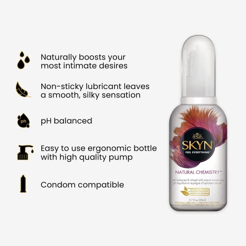 Skyn FETEGT246 Natural Chemistry Lubricant – 2.7 Fl. Oz – Ph-Balanced, Water-Based Lube Infused thumb #1