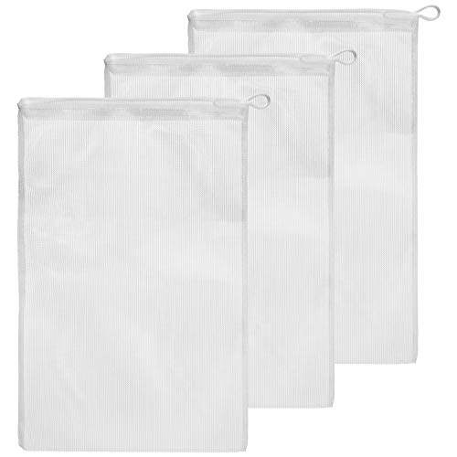 Aquarium Mesh Media Filter Bags - High Flow - with Drawstrings for Activated Carbon - Reusable Fish Tank Charcoal Filter Bag - Aquatic Bags for Fresh or Saltwater Tanks (High Flow 8