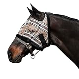 Kensington Fly Mask with Fleece Trim for Horses - Protects Face and Eyes from Flies and UV Rays While Allowing Full Visibility - Breathable and Non Heat Transferring Makes it Perfect Year Round