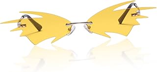 Óculos De Sol Óculos De Sol Chama Sem Aro Óculos De Sol Em Forma De Morcego Óculos De Sol Hip Hop Óculos Da Moda Masculina Óculos De Sol De Praia Para Homens Óculos Sem Aro Óculos