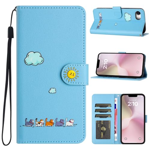 Amazon.co.jp: CASAFUNY iPhone 16E ケース 手帳型 可愛い猫柄