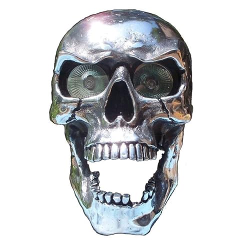 Générique Phare de crâne de moto - Décoration de phare pour moto - Cadeau de décoration fête d'Halloween 2022 | Lampe frontale rétro en résine avec...