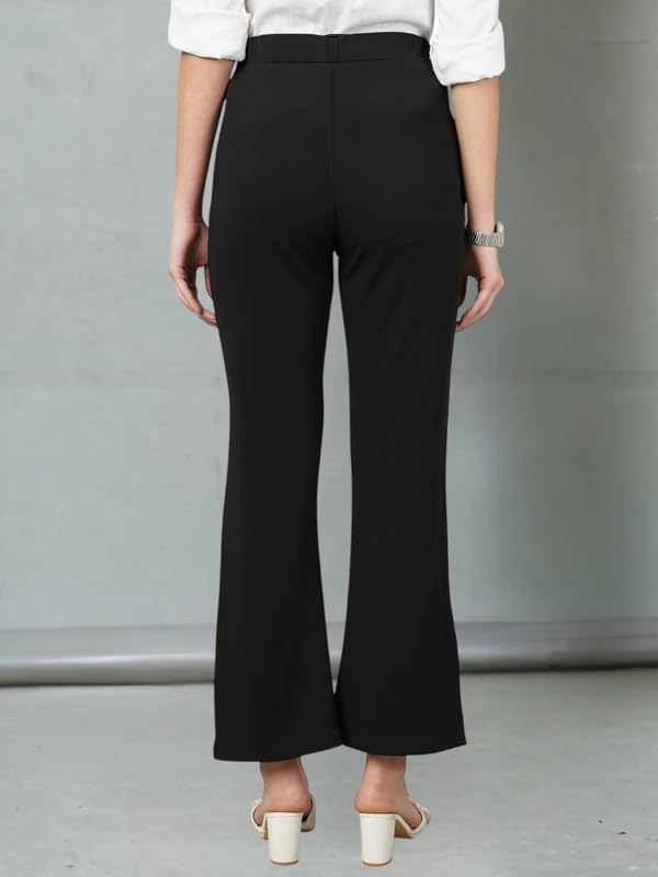 Image of Modern Women's High-Rise Loose Fit Casual Boot Cut Trousers