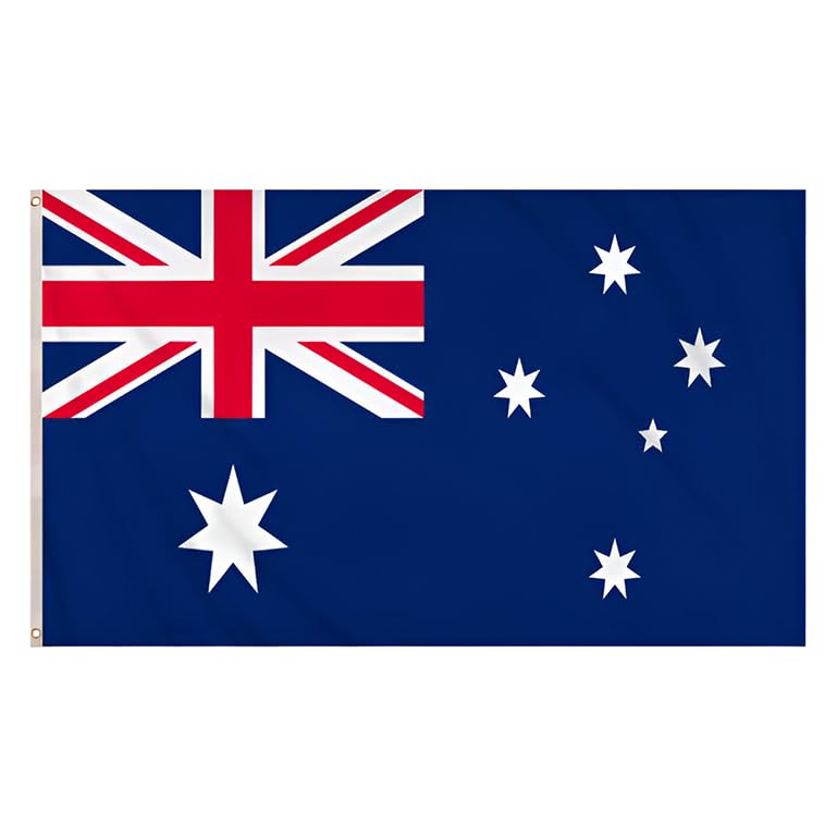 3ft x 5ft Australian National Flag - 91cm x 152cm Australian Day Flag, Football World Cup, Rugby, Olympics, Cricket, Double Stitched Seams, Flags 5ft x 3ft with Eyelets, Proclamation Day, Waterproof-image-2