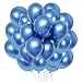 50 Pezzi Palloncini Blu metallizzati per festa Palloncini in lattice Blu lucido per compleanno Matrimonio Fidanzamento Anniversario Baby Shower Picnic Laurea o qualsiasi decorazione per feste