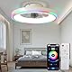 SXQYSM Deckenventilator mit Beleuchtung 50cm Weiß-3 Farbtemperaturen -Fernbedienung & 2H-Timer -Leise 6-Geschwindigkeiten-Flickerfrei-ModernerLufter für Kinderzimmer, Wohnzimmer & Büros