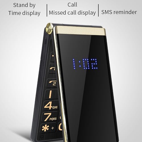 Dual SIM Flip-telefon med Högtalare och LED-ficklampa