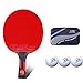 SSHHI 7 Stelle Racchetta da ping pong Set,5 Strati Di Legno Impugnatura Antiscivolo,Avanzata Pagaia da ping pong Solido/Come mostrato/A