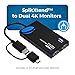 OREI SplitExtend 4K HDMI Splitter Extended Display for Dual Monitor - Multi-Monitor Display 3 Separate Screens - USB A & USB-C Adapter to HDMI 2.0, 4K@60hz, DisplayLink Driver MacOS, Windows