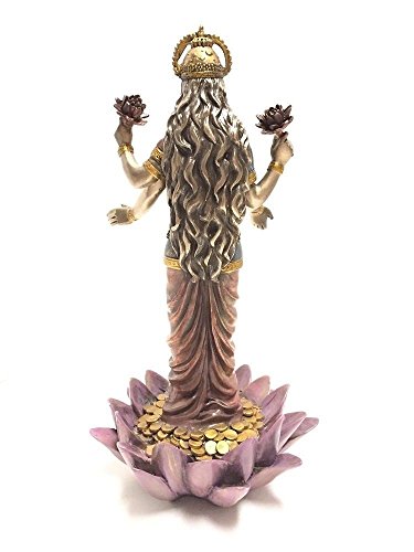 Estatua Lakshmi Diosa Hindu en Loto miniatura 3