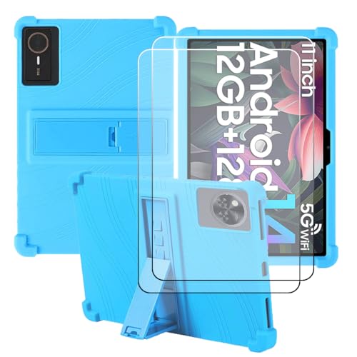 Funda para tablet Nook 8.7 azul con protector pantalla silicona case soporte