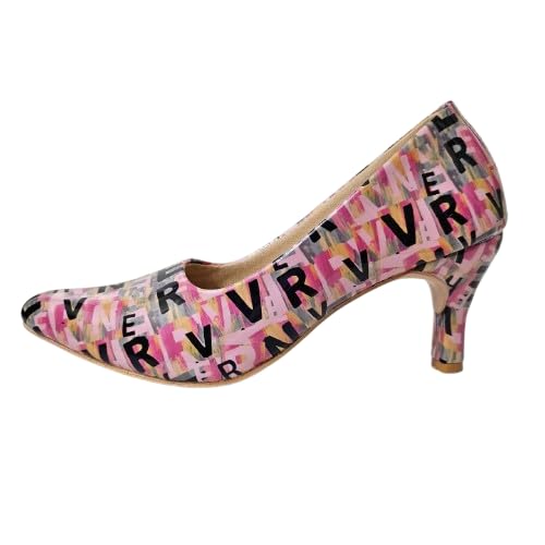 Letter Printed Pink Pumps-image-6